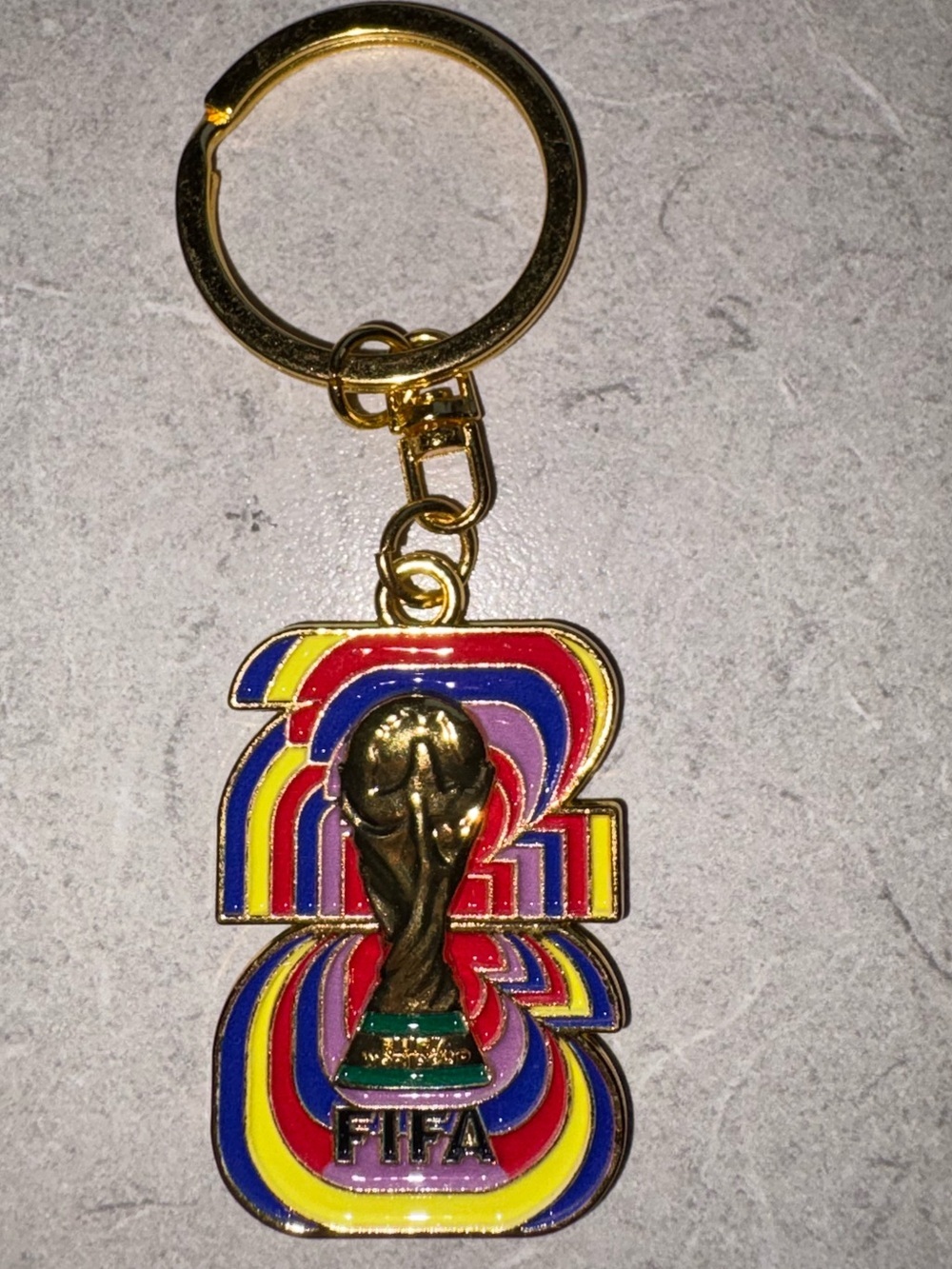 FIFA World Cup Gold-tone Enamel Keychain